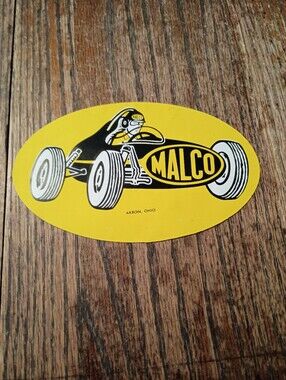 Vintage Malco Automotive Race Car Hot Rod Rat Rod Water Slide Decal Sticker